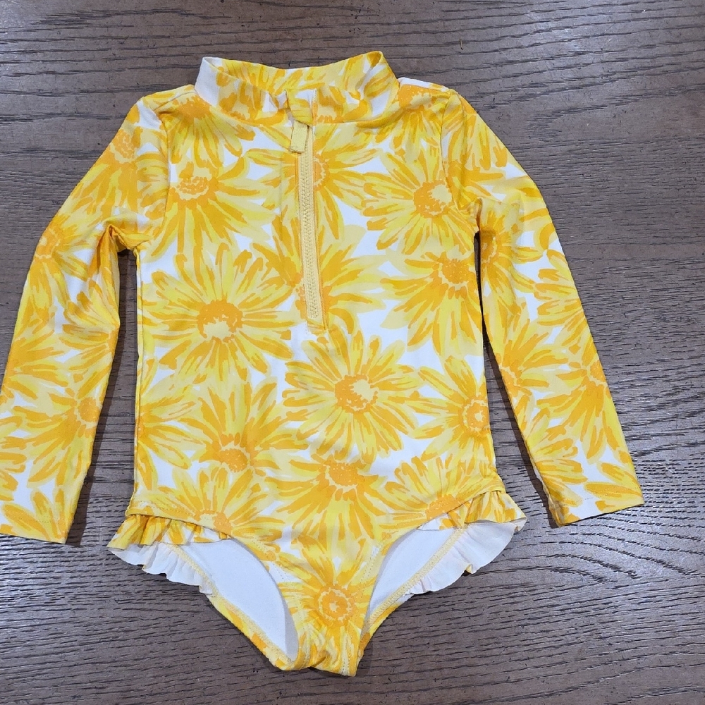 Carter's Yellow Floral Kids Rashguard